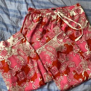 J Crew Relaxed Pant Pink Paisley